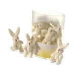 Плюшено зайче, 8 cm, кремаво