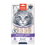 Wanpy Cat Urinary кремообразно лакомство за котки с патица и пиле, при проблеми с уринарния тракт, 5х14 г