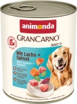 GranCarno Dog Adult консервирана храна за кучета със сьомга и спанак, 800 г