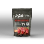 Храна за кучета от мини породи над 1 год Kudo Low Grain Red Meat Mini Adult, с месо, плодове, зеленчуци и лечебни билки, две разфасовки 3.00кг 12.00кг
