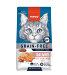 Wanpy Grain Free - суха храна за котки със сьомга, без зърно, 1.5 кг