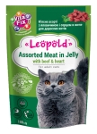 Leopold Cat пауч за котки с говеждо в желе, 24x100 г