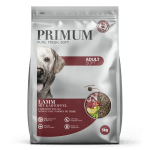 PRIMUM Soft MONOPROTEIN – мека, полувлажна гранулирана храна за израснали кучета, без зърно, с агнешко месо и картофи, 5 кг