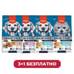 Wanpy Grain Free суха храна за кучета 3 вида 1.5 кг + 1 безплатно