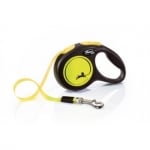 flexi Classic Neon M - 5м лента, жълт, до 25кг - светлоотразителен