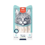 Wanpy Creamy Tuna and cod 5 x 14 г - премиум клас кремообразно лакомство за котки с риба тон и треска, 5 порции