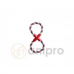 anipro Играчка въже осмица бяло/зелено/червено 28 см, 110-120 г