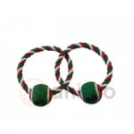 anipro Играчка въже двоен кръг с топки бяло/зелено/червено 33 см, 250-260 г