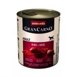 GranCarno® Adult говеждо и патешки сърца, 800 гр, (6 бр./стек)