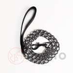 anipro повод синджир 3.0мм/100см с дръжка черна лента