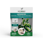 Vet`s Best Advanced Dental Spray, Дентален сперй и играчка въже, 120мл