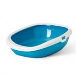 котешка тоалетна Gizmo М 44 х 35.5 х 12.5 см, синьо с бял борд