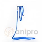 Повод с нагръдник от изк. лента 1.0 см., син