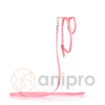 Повод с нагръдник за котка от изк. лента 10 мм - различни цветове