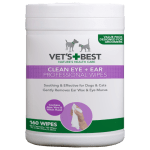 Vet`s Best Eye & Ear wipes, почистващи кърпички очи и уши, 18 х 20см, 160бр