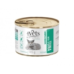 4Vets Natural Sterilized храна за кастрирани котки, 185 гр