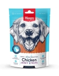 Лакомства за куче Wanpy, 100гр. различни видове Wanpy Chicken Jerky & Codfish 100гр - премиум клас пиле и риба тон сандвич, печени на фурна Wanpy Soft Chicken Jerky Strips 100гр - премиум клас меко пилешко филе на ленти, печено на фурна
