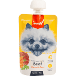 Wanpy Tasty Dog - месна паста говеждо, морков и грах, 90 г