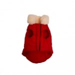 яке за кучета с пухена яка модел Princess, ЧЕРВЕНО, М 26 см