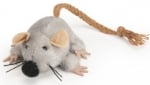Играчка за коте - Мишка с въже опашка - 7 см