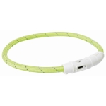 Нашийник Светещ USB nylon XS-S 35 SM/7MM GREEN