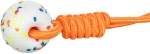 Играчка цветна топка с въже ø 7,5 × 40 см