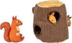 Плюшена играчка  Пън с катерица 16 см