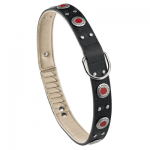 #OLD#      GIOTTO C35/76 BLACK COLLAR   - НАШИЙНИК ЕСТ. КОЖА ЧЕРЕН