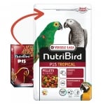 NUTRI BIRD P15  TROPICAL 1KG- ПЪЛН ЕКСТРУДИРАНА ХРАНА ЗА ЕЖЕДНЕВНО ХРАНЕНЕ НА ГОЛЕМИ ПАПАГАЛИ
