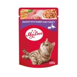MY LOVE POUCH FOR ADULT CATS RAGOUT WITH RABBIT AND TURKEY 0.100 ПАУЧ ЗА КОТКИ