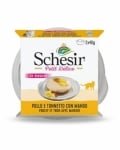 Schesir Petit Delice, Мус за котки,С Пиле, риба тон и манго, 2x40g