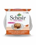 Schesir Petit Delice, Мус за котки,С Пиле, риба тон и скариди, 2x40g