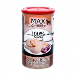 Консерва куче MAX 1.200 кг Пиле и сърца