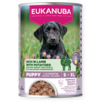 EUK DOG CAN LC PUP LMB&POT 400g