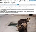 Британска публикация за спасяване на български мечки