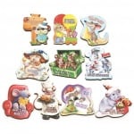 Сувенир магнит Мишка / Плъх - различни видове, 70~80x50 мм МДФ 