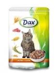 Пауч за котка Dax - с пилешко месо в сос, 100 гр.