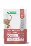 Nature's Protection Healthy Growth - Пауч с Пиле, Говеждо и Агне за котенца, 100 гр.