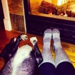 Пред камината с кучето