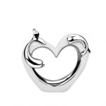 Статуетка сърце с делфин