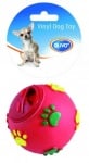 "Dogtoy vinyl 'Treat ball paws'" - Топка за лакомства, Ø 7.5 см